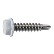MIDWEST FASTENER Self-Drilling Screw, #8 x 3/4 in, Painted Stainless Steel Hex Head Hex Drive, 15 PK 39582